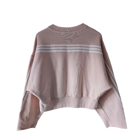 Adidas x Manchester United Baby Pink Future Icon Three Stripes Sweatshirt - Picture 2 of 13